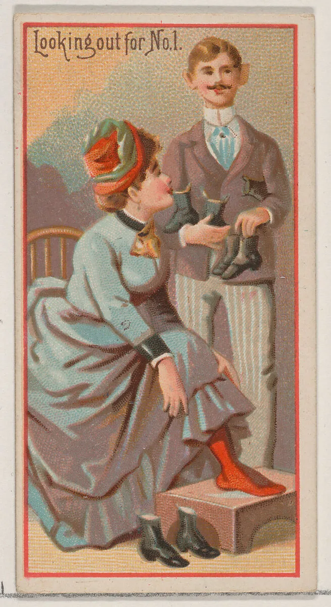 Looking Out for Number One, from the Jokes series (N87) for Duke brand cigarettes — W. Duke, Sons & Co.|George S. Harris & Sons