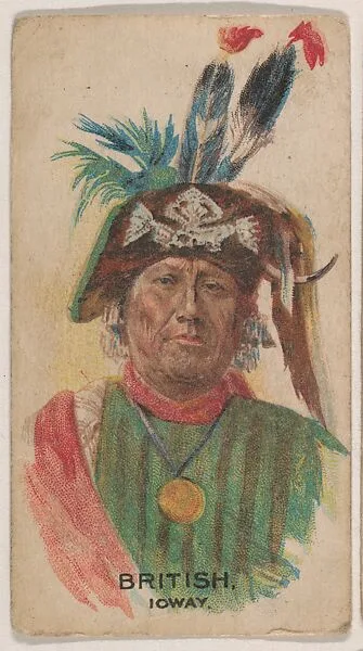 British, Ioway, insert card from the Indian Chiefs series (D35), issued by the Weber Baking Company — Weber Baking Company