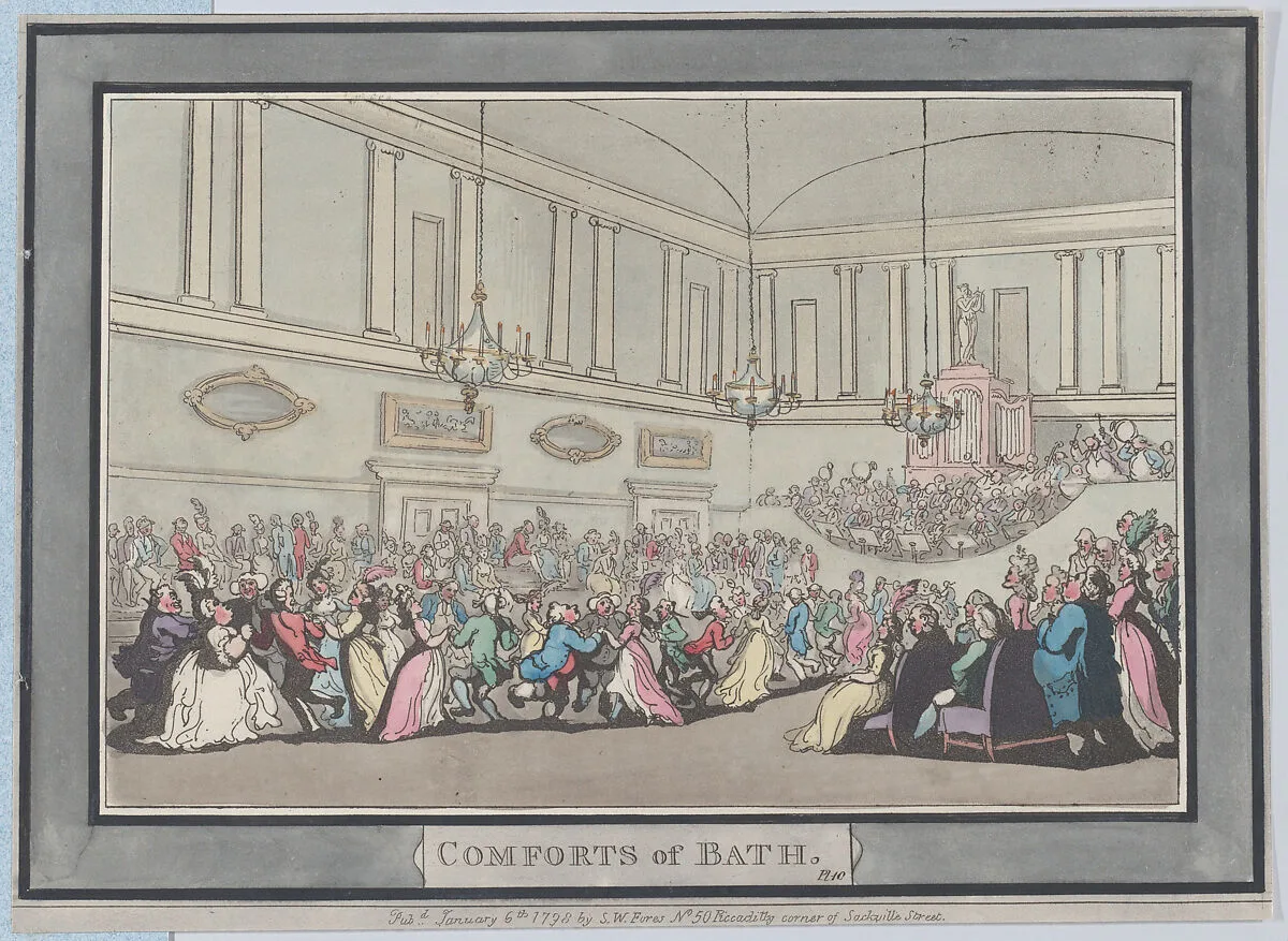 Comforts of Bath, Plate 10 — S. W. Fores|Thomas Rowlandson