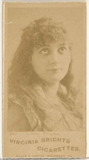 Card 467, Estelle Clayton, from the Actors and Actresses series (N45, Type 1) for Virginia Brights Cigarettes
