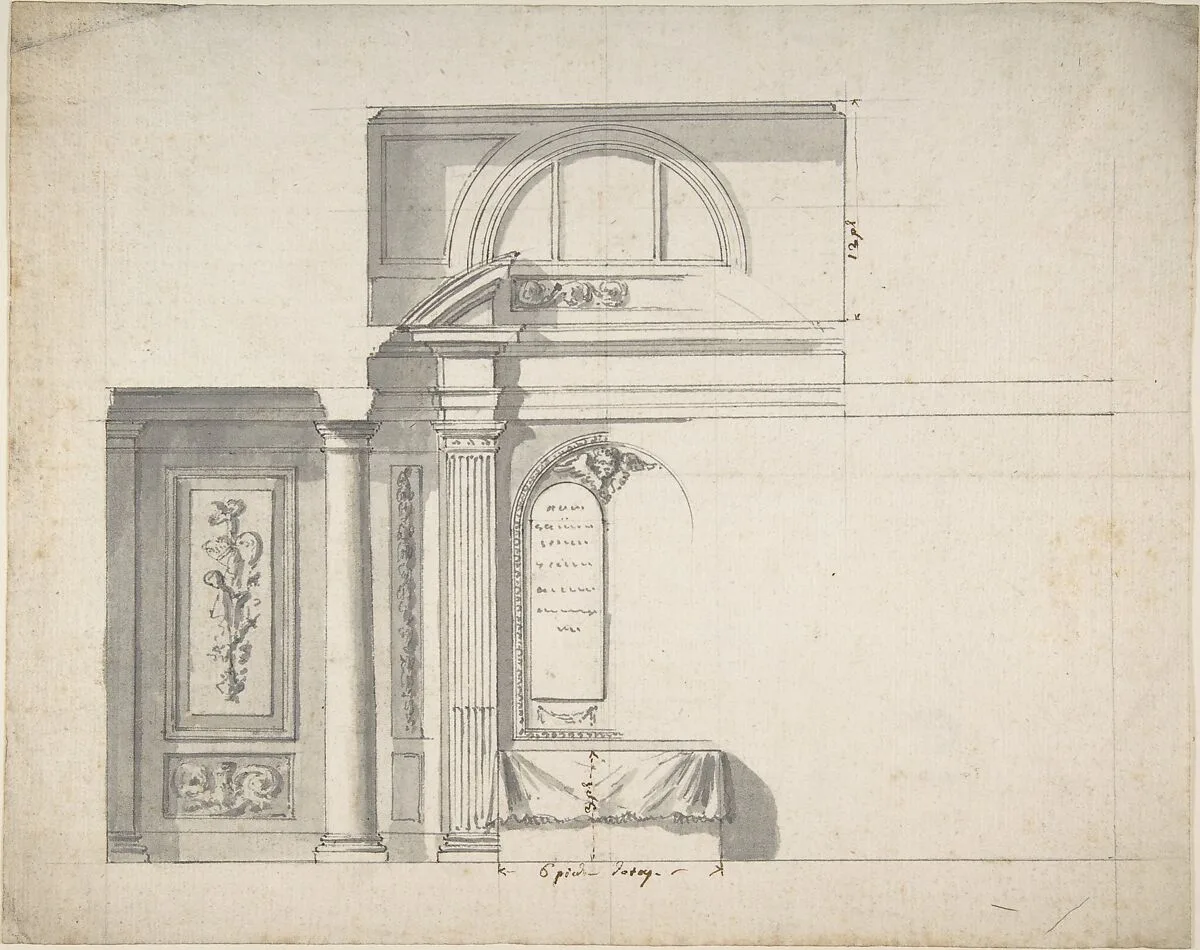 Design for a monument — Anonymous, French, 18th century