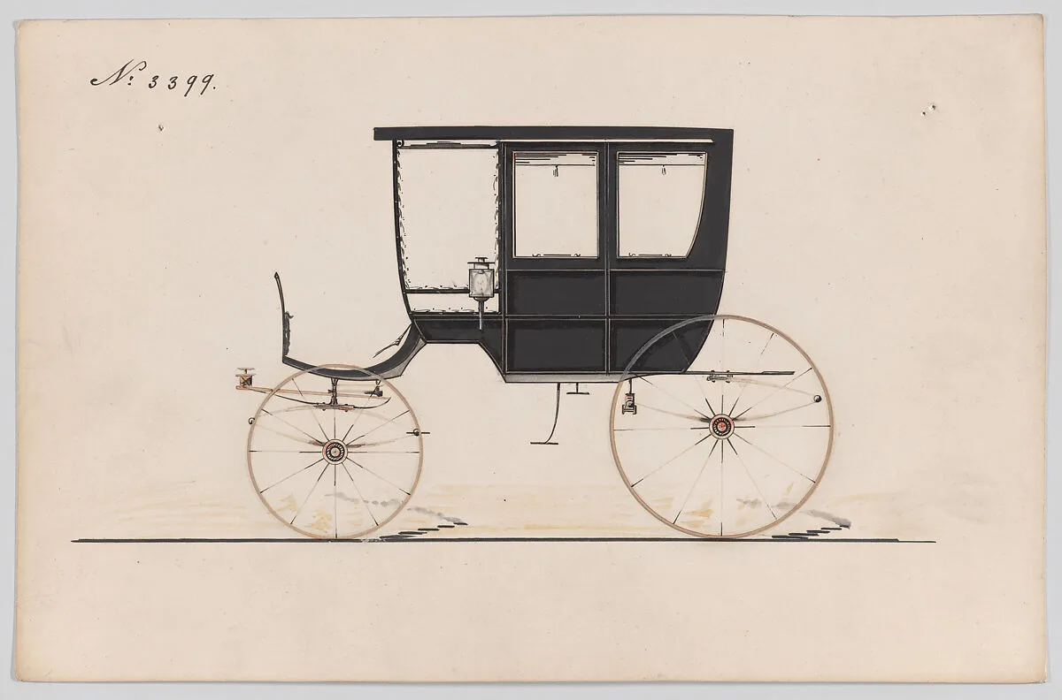 Design for 6 seat Rockaway, no. 3399 — Brewster & Co.