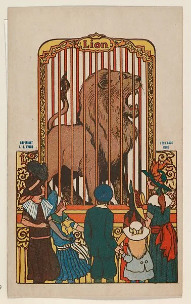Lion, bakery insert card from the Great American Circus series (D40), issued by the City Bakery — City Bakery