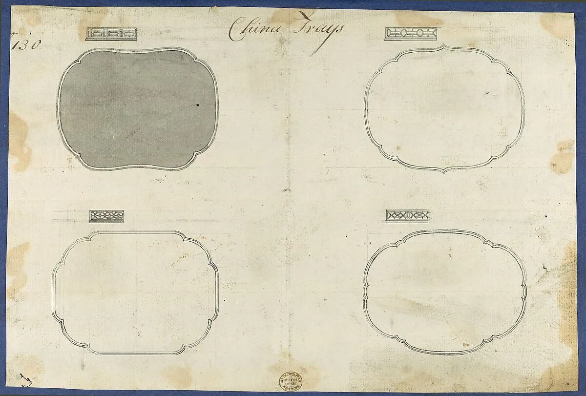 China Trays, from Chippendale Drawings, Vol. II — Thomas Chippendale