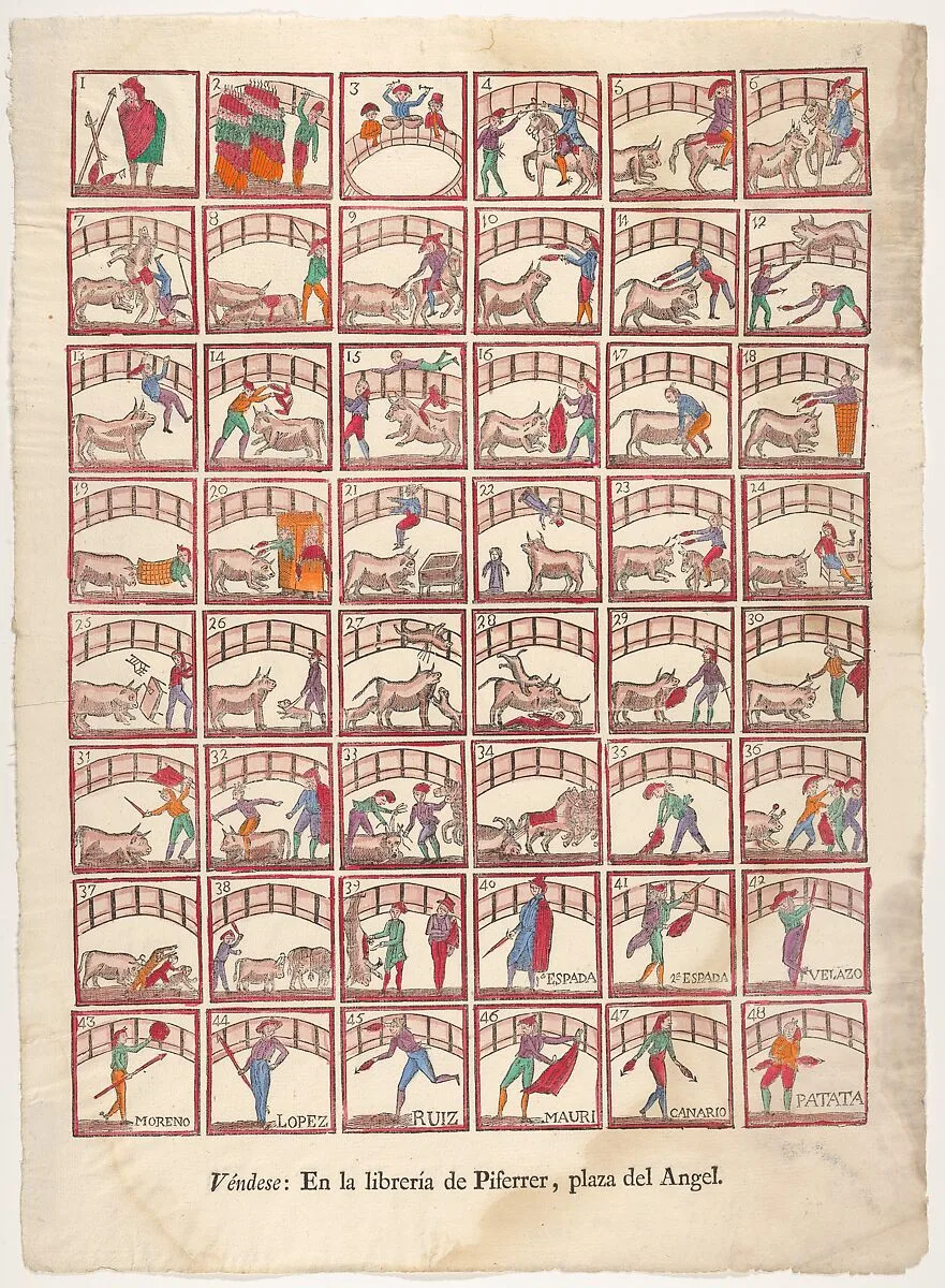 Forty-eight vignettes of bullfighting manoeuvers and scenes from the ring — Anonymous|Casa Piferrer