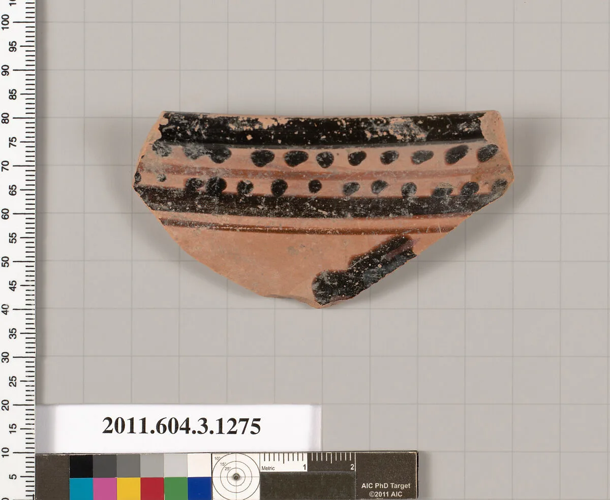 Terracotta rim fragment of a skyphos (deep drinking cup) — Unknown