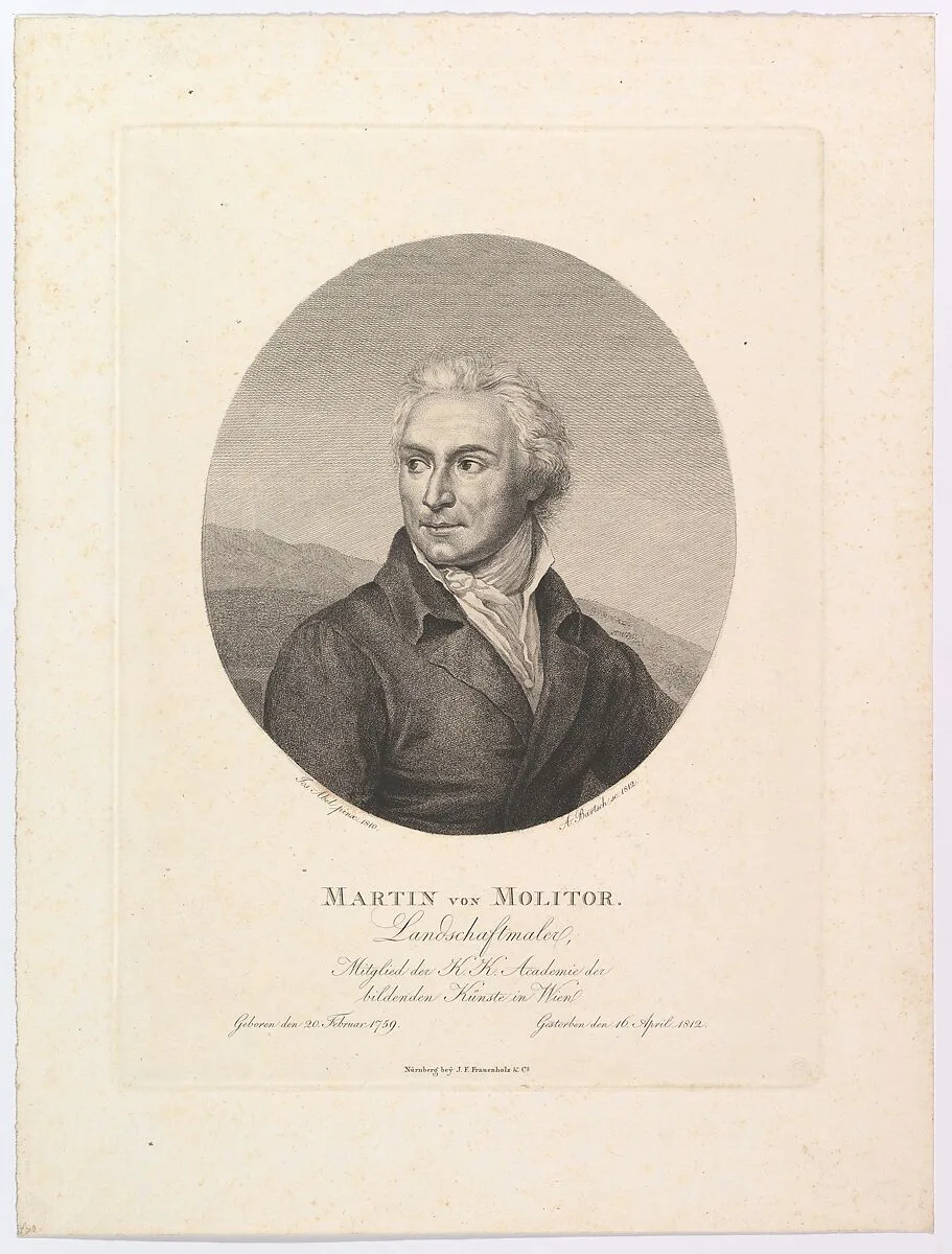 Portrait of Martin von Molitor — Joseph Abel|Johann Friedrich Frauenholz|Martin von Molitor|Adam von Bartsch