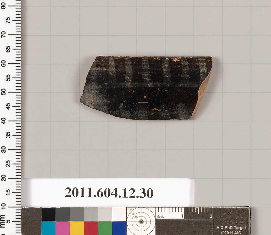 Terracotta rim fragment of a skyphos (deep drinking cup) — Unknown