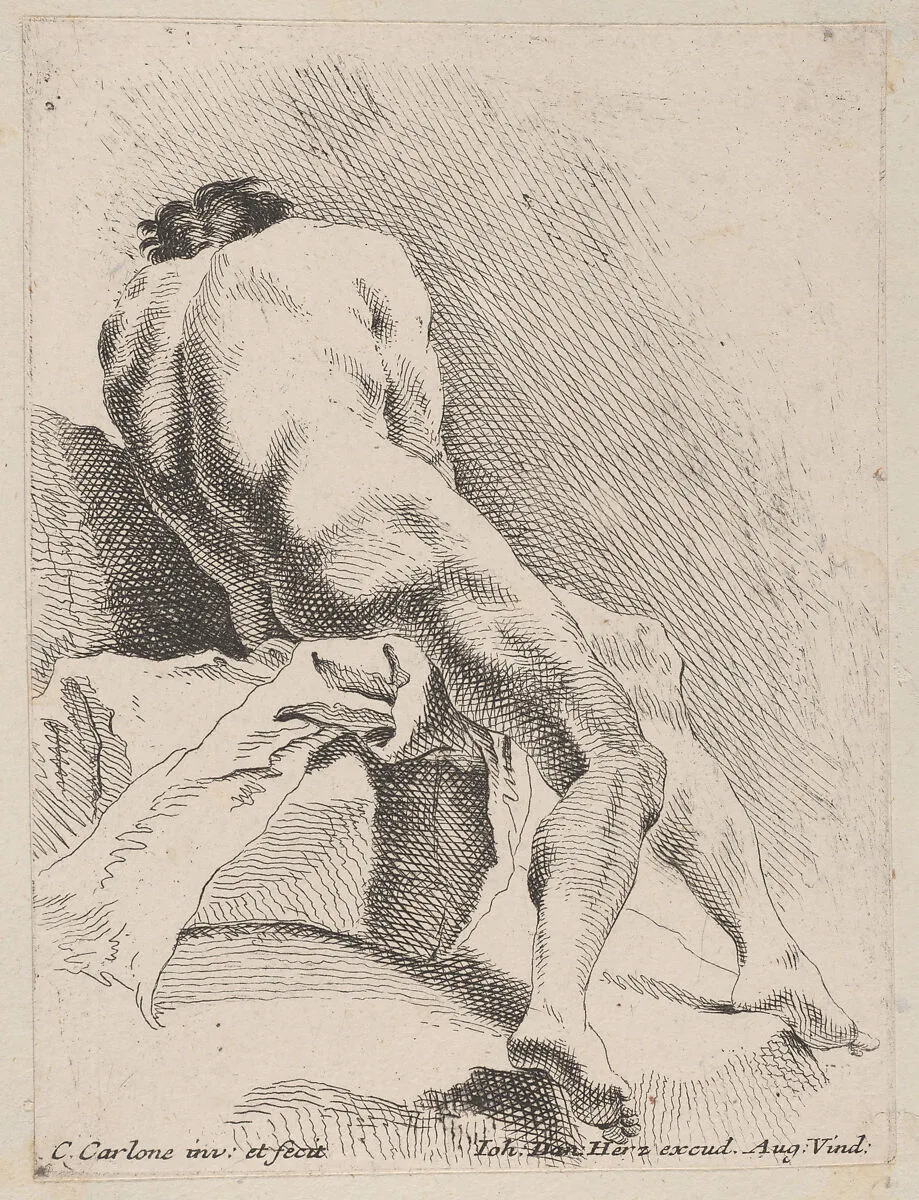 Academic Study, seen from the back — Johann Daniel Herz the Elder|Carlo Innocenzo Carloni