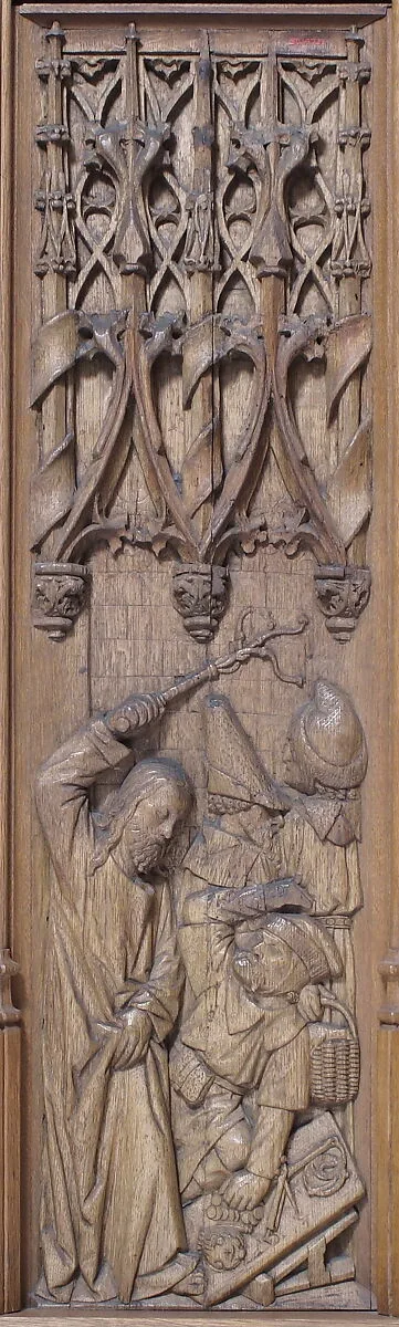 Panel with Christ Driving the Money-Changers from the Temple — Unknown