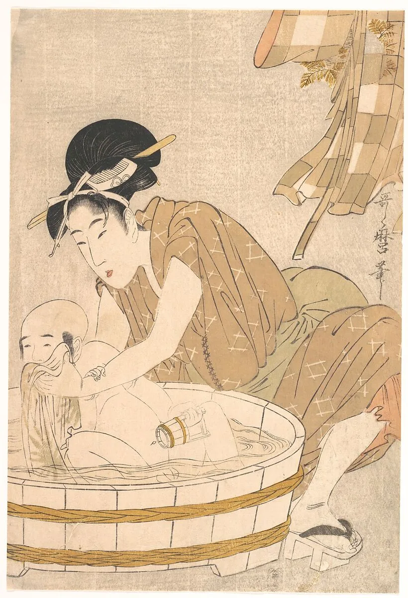行水|Bathtime (Gyōzui) — Kitagawa Utamaro