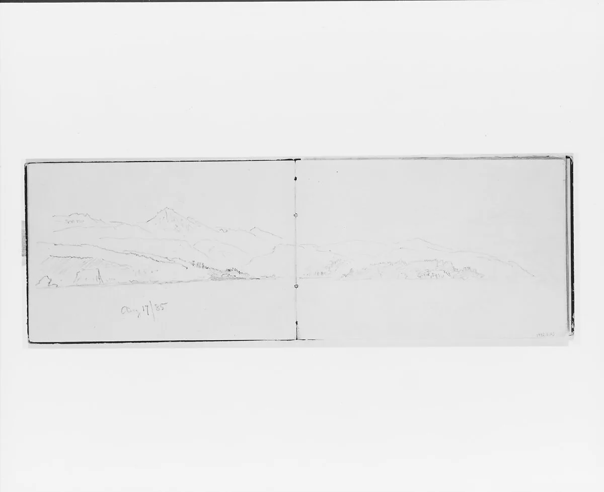 Aug 17/85: Mountain Landscape (from Sketchbook X) — William Trost Richards