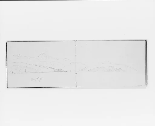 Sketch of Hills and Mountains, Aug 17/85 (from Sketchbook X)