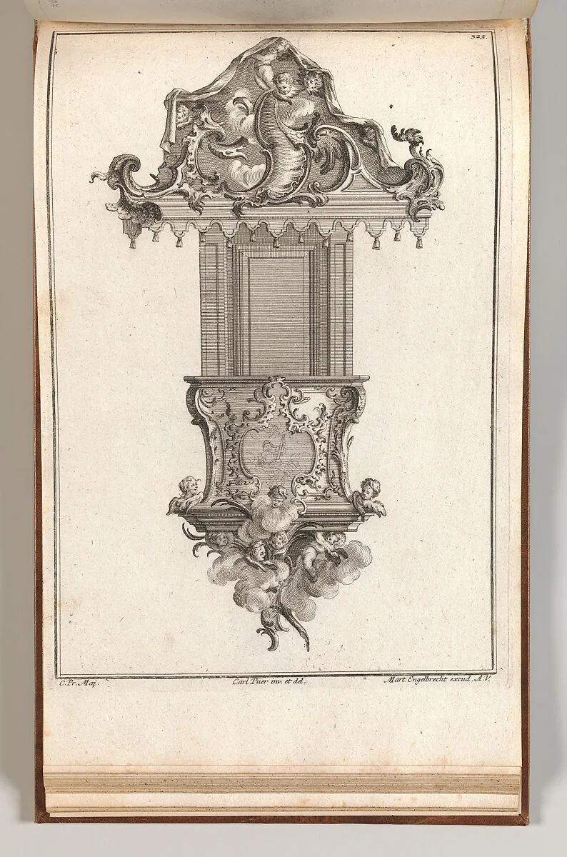 Design for a Pulpit, Plate 2 from an Untitled Series of Pulpit Designs — Martin Engelbrecht|Carl Pier