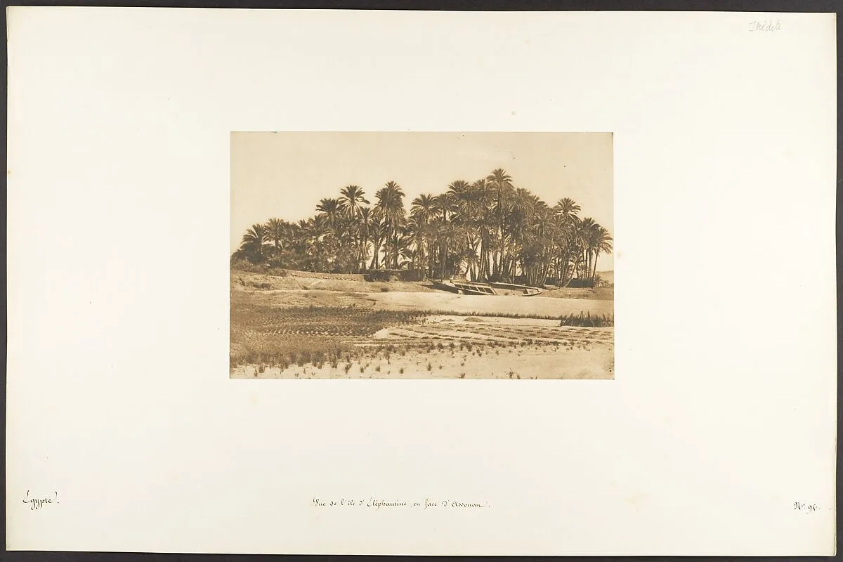 Vue de l'île d'Eléphantine, en face d'Assouan — Maxime Du Camp