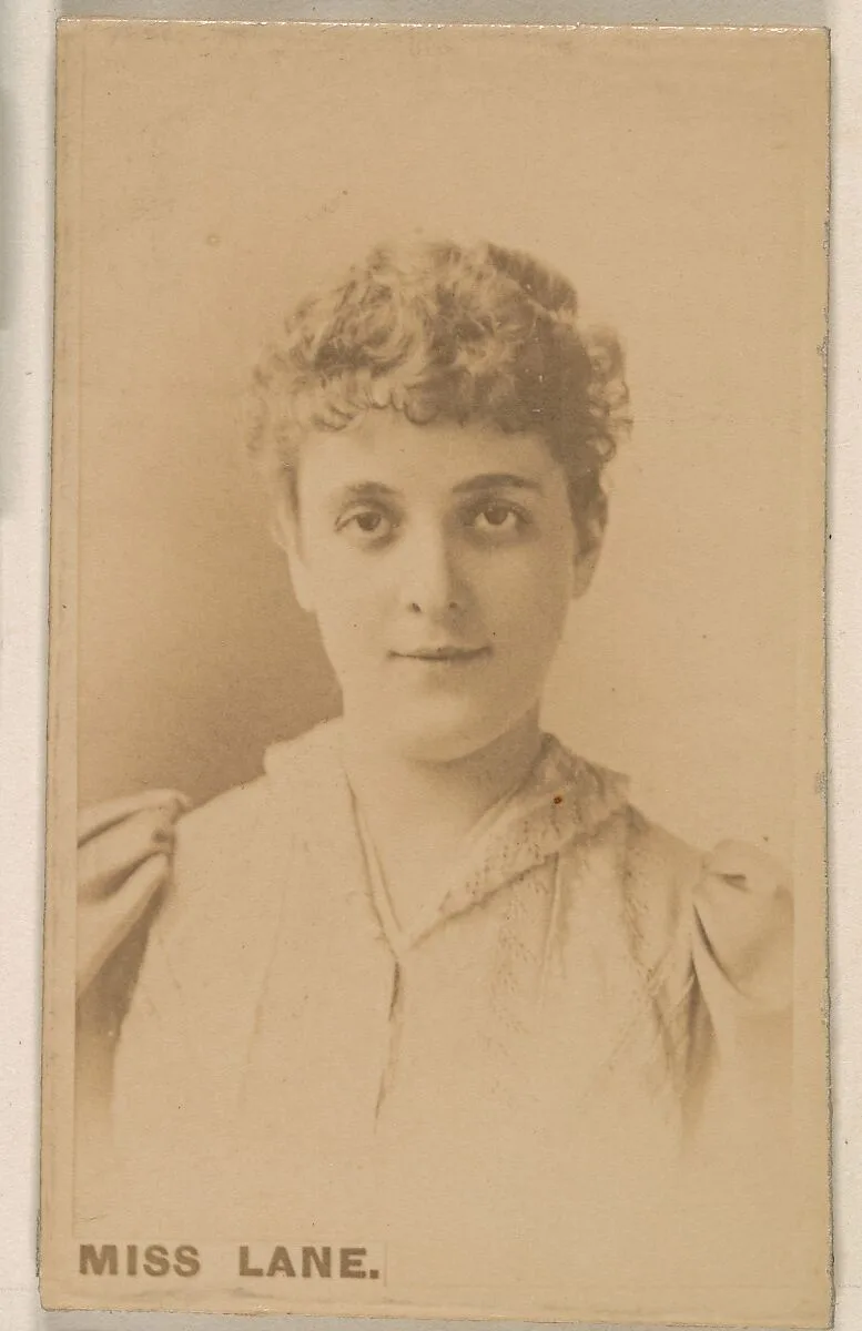 Miss Lane, from the Actresses series (N246), Type 1, issued by Kinney Brothers to promote Sporting Extra Cigarettes — Kinney Brothers Tobacco Company