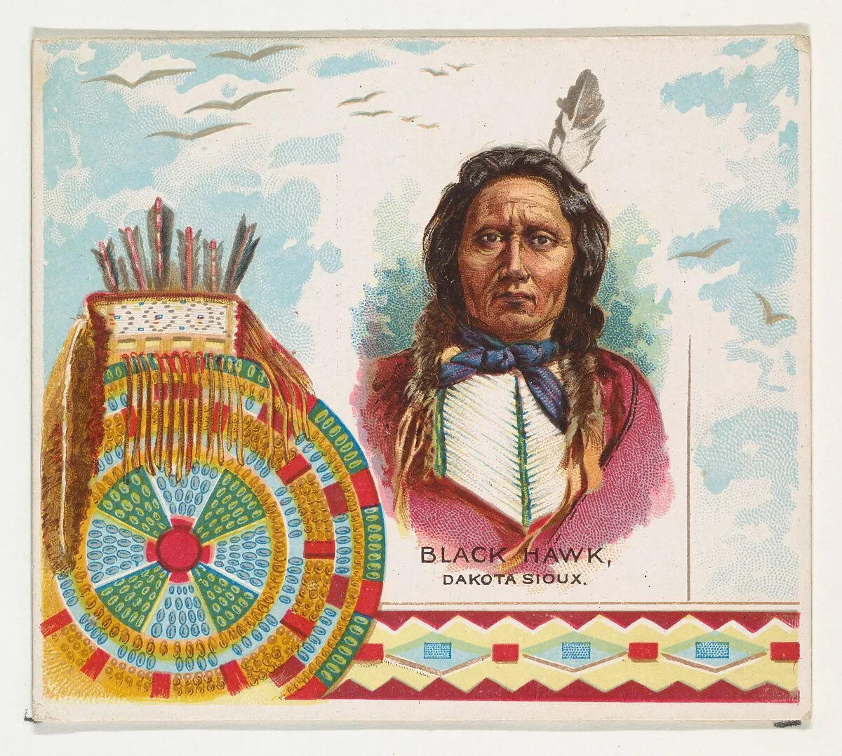 Black Hawk, Dakota Sioux, from the American Indian Chiefs series (N36) for Allen & Ginter Cigarettes — Allen & Ginter