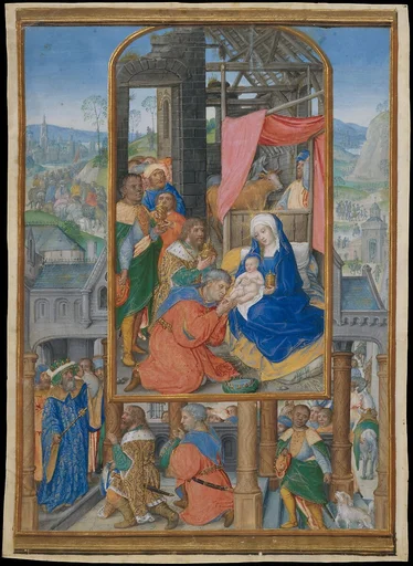 Manuscript Illumination with Adoration of the Magi
