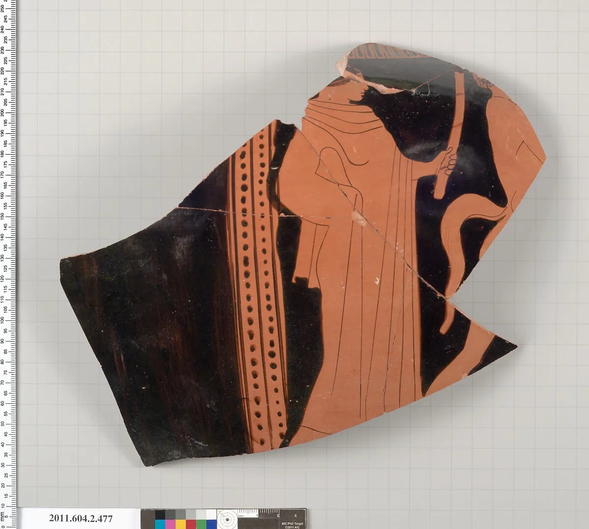 Terracotta fragment of a column-krater (bowl for mixing wine and water) — Florence Painter