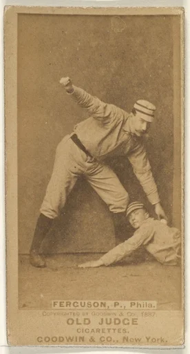 Charles J. "Charlie" Ferguson, Pitcher, Philadelphia, from the Old Judge series (N172) for Old Judge Cigarettes