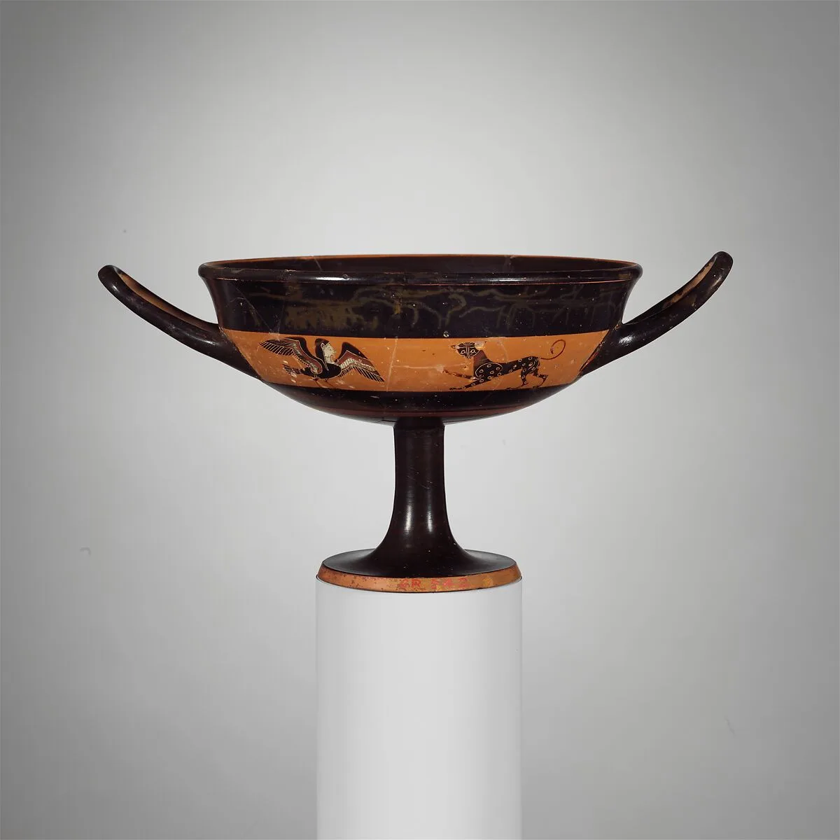 Terracotta kylix: band-cup (drinking cup) — Tleson Painter|Tleson