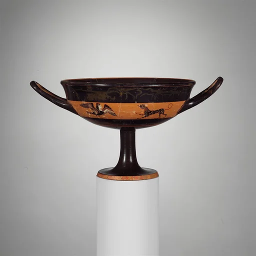 Terracotta kylix: band-cup (drinking cup)