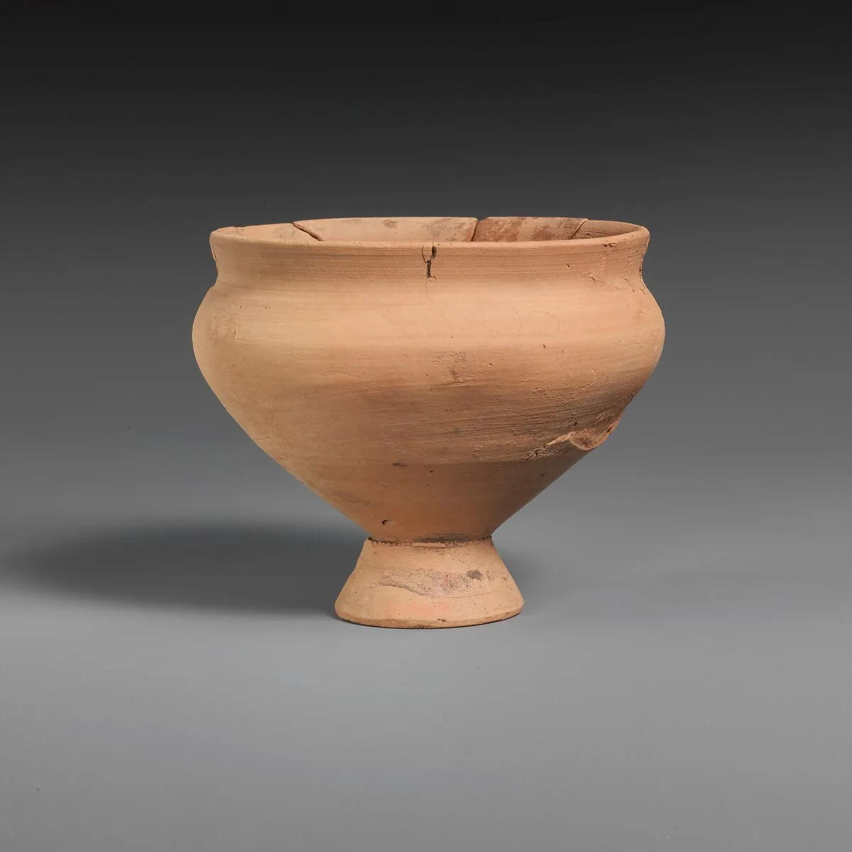 Terracotta kantharos (drinking cup with high handles) — Unknown