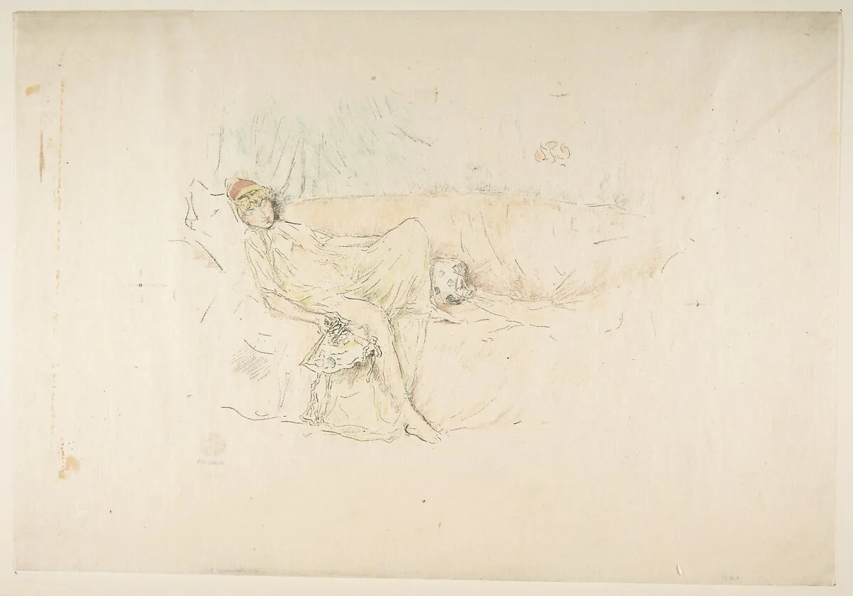 Draped Figure Reclining — James McNeill Whistler