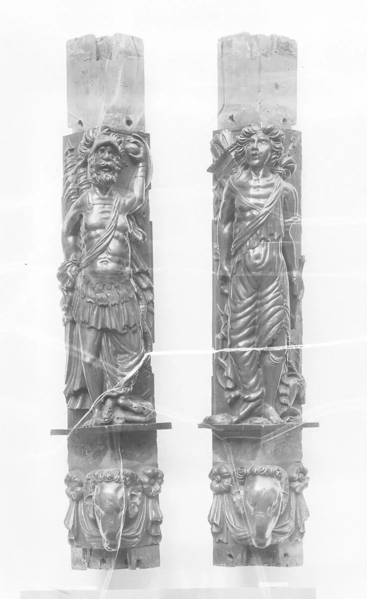 Pair of corner posts — Unknown