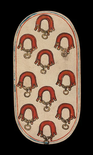 10 of Collars, from The Cloisters Playing Cards