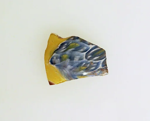 Glass mosaic shallow bowl fragment