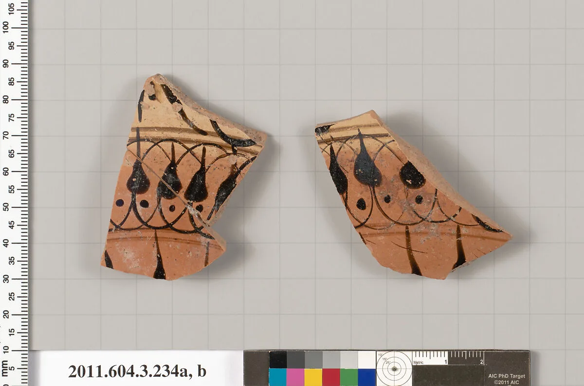 Terracotta fragment of a neck-amphora of Nicosthenic shape (jar)? — Unknown