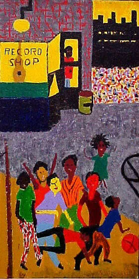 Study for Mural at Boys and Girls High School, Bedford-Stuyvesant, Brooklyn — Vincent D. Smith