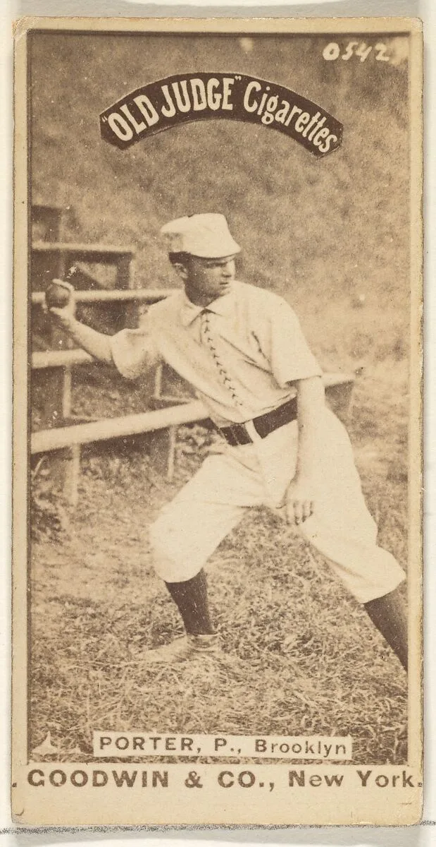 Porter, Pitcher, Brooklyn, from the Old Judge series (N172) for Old Judge Cigarettes — Goodwin & Company