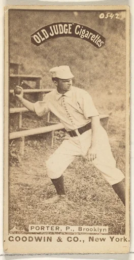 Porter, Pitcher, Brooklyn, from the Old Judge series (N172) for Old Judge Cigarettes