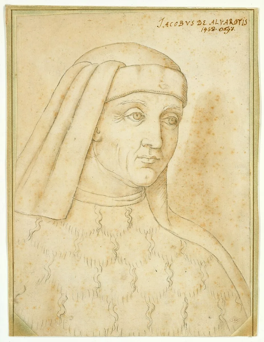 Presumed Portrait of Jacopo Alvarotto — Benozzo Gozzoli (Benozzo di Lese di Sandro)|Unidentified artist