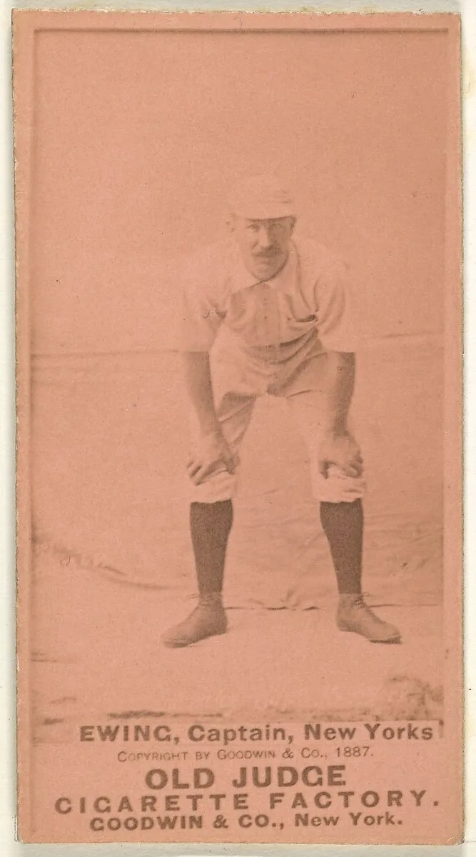 William "Buck" Ewing, Captain and Catcher, New York, from the Old Judge series (N172) for Old Judge Cigarettes — Goodwin & Company