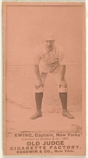 William "Buck" Ewing, Captain and Catcher, New York, from the Old Judge series (N172) for Old Judge Cigarettes