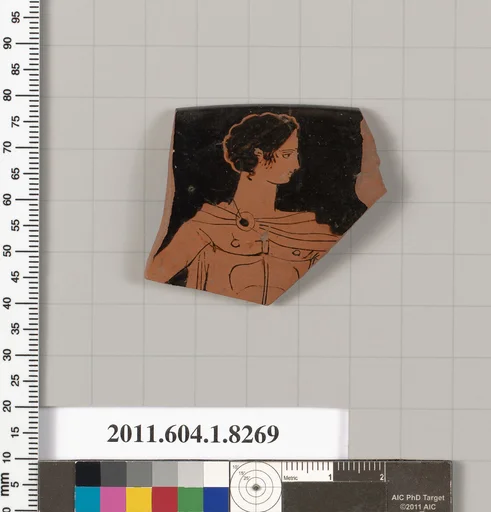 Terracotta rim fragment of a kylix (drinking cup)