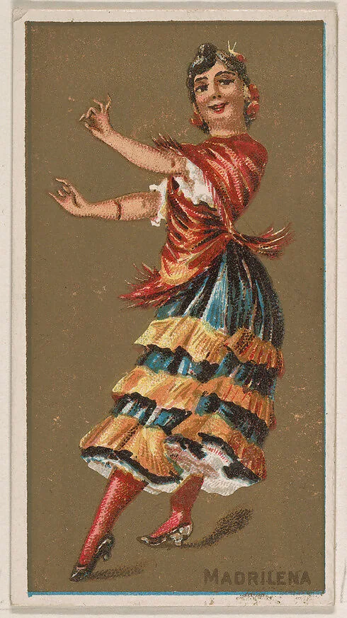 Madrilena, from National Dances (N225, Type 1) issued by Kinney Bros. — Kinney Brothers Tobacco Company