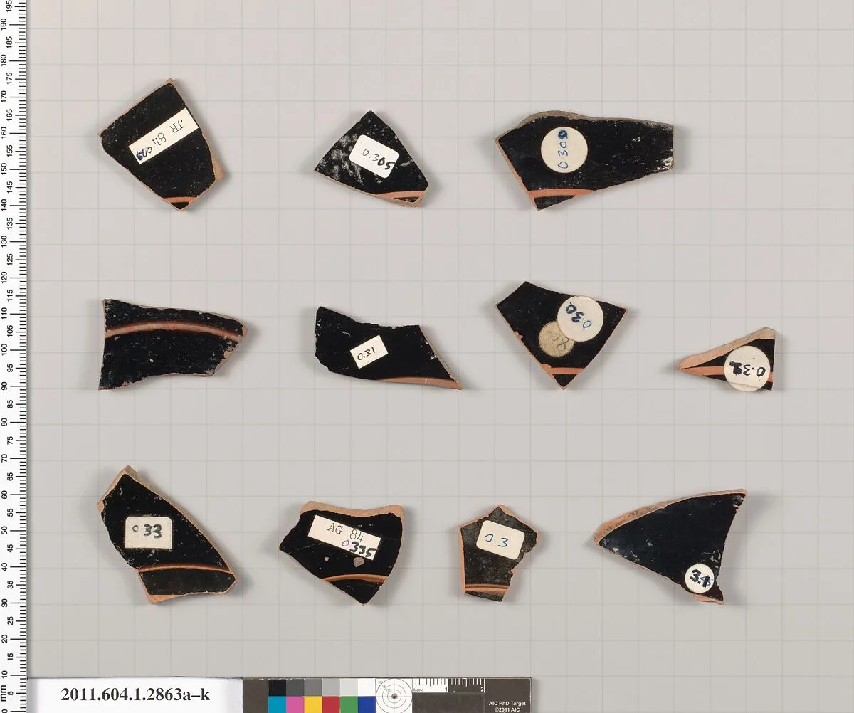 Terracotta fragments of kylikes (drinking cups) — Unknown