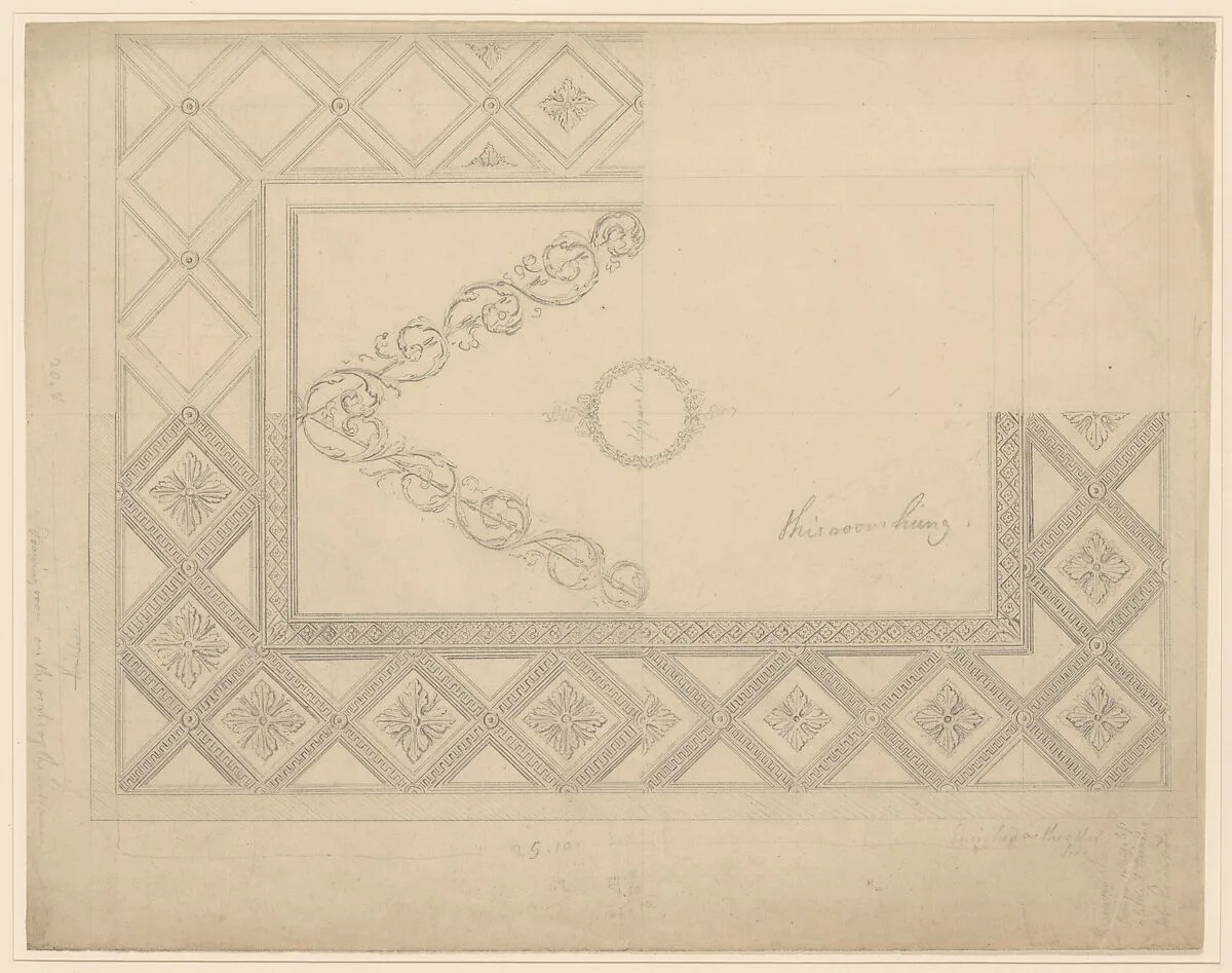 Design for a Ceiling for the Drawing Room at Milton Abbey, Dorset — Sir William Chambers