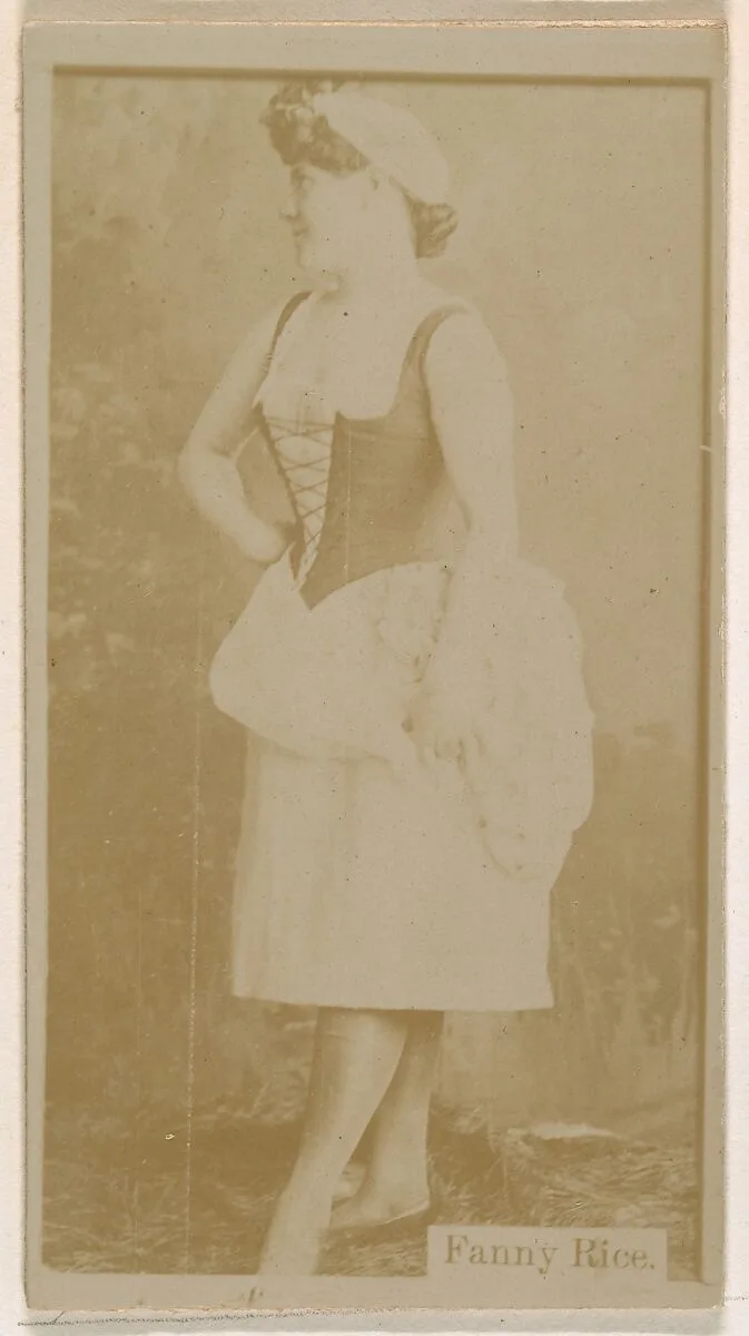 Fanny Rice, from the Actresses series (N245) issued by Kinney Brothers to promote Sweet Caporal Cigarettes — Kinney Brothers Tobacco Company