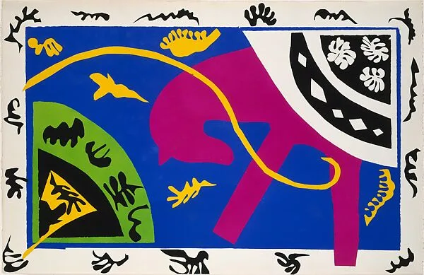 The Horse, the Rider, and the Clown, plate V from the illustrated book "Jazz" — Draeger Frères|Tériade|Edmond Vairel|Henri Matisse