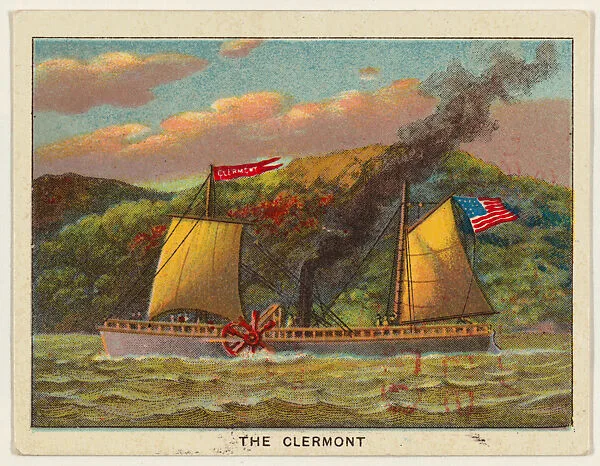The Clermont, from the "Hudson-Fulton" series (T72), issued with Turkey Red Cigarettes by the American Tobacco Company — American Tobacco Company