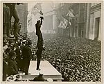 Charlie Chaplin and Douglas Fairbanks Selling Liberty Loans During the Third Loan Campaign at the Sub-Treasury Building on Wall Street, New York City