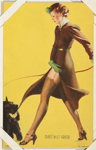 Man's Best Friend from Glamour Girls series (W424) — International Mutoscope Reel Company