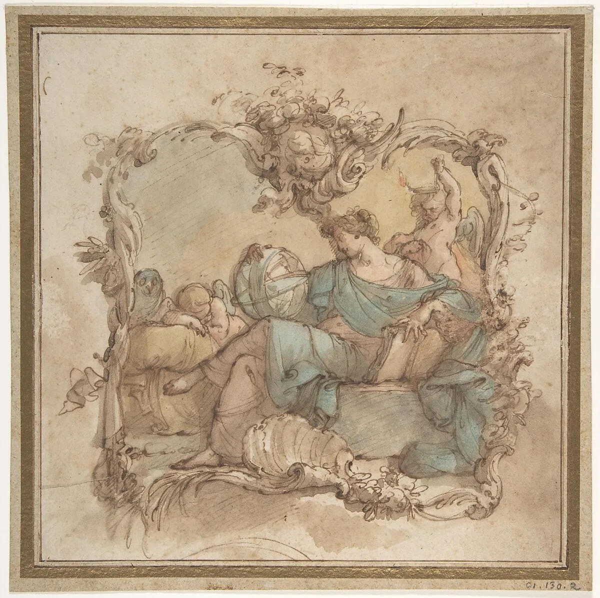 Vignette with an Allegorical Figure of Astronomy — Mauro Gandolfi