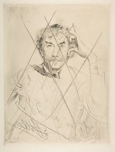 Portrait of Whistler — Paul-César Helleu|James McNeill Whistler