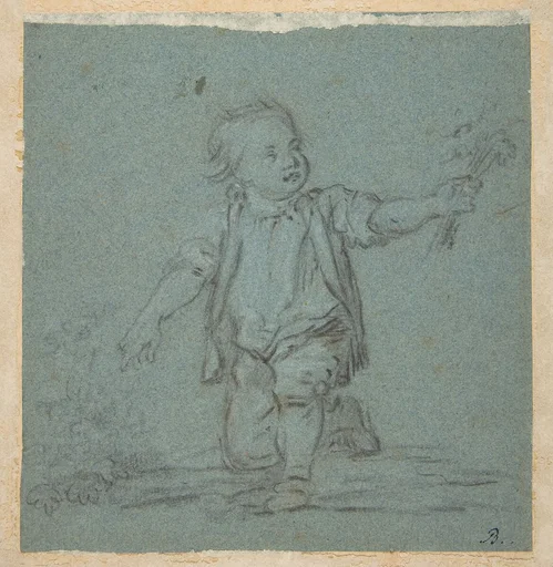 Boy Holding Flowers